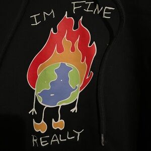 “I’m Fine Really” black Sweatshirt from Zumiez.
